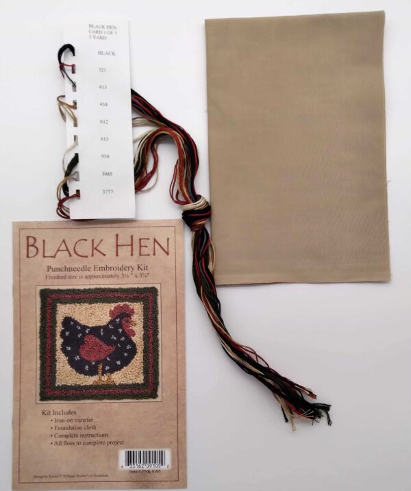 Black Hen Punch Needle Kit